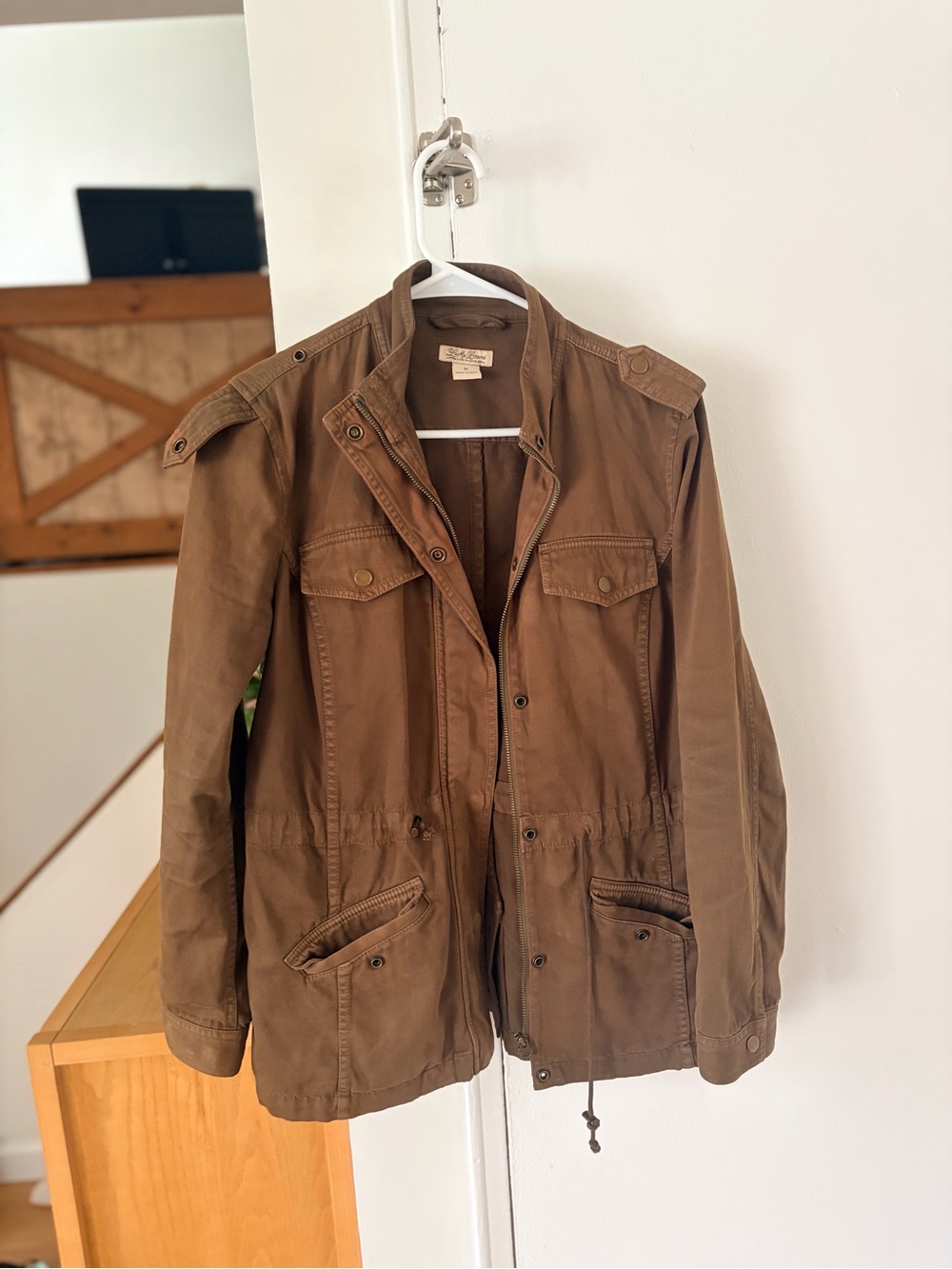 Women’s greenish Brown Field Jacket - Casual Utility Coat